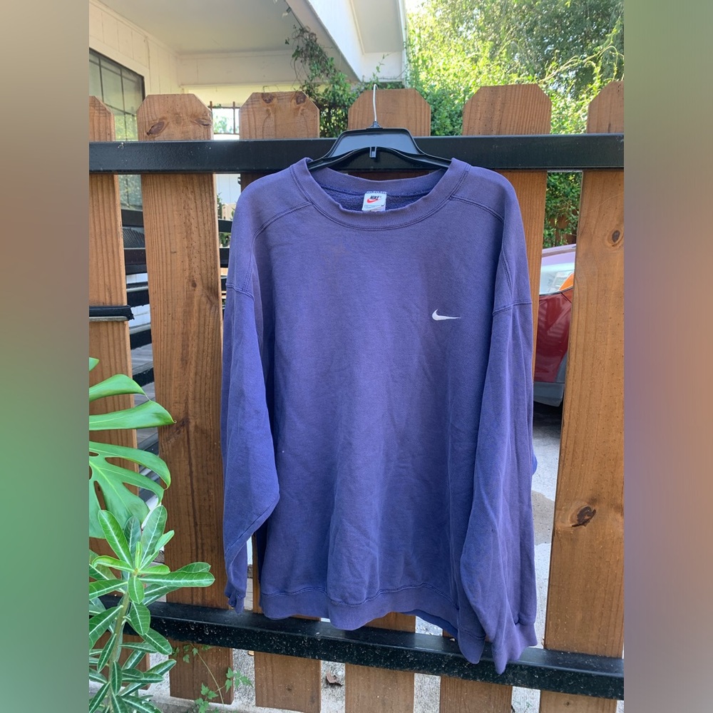 Vtg Nike red tag sweatshirt XXL Made in USA small swoosh oversized.
